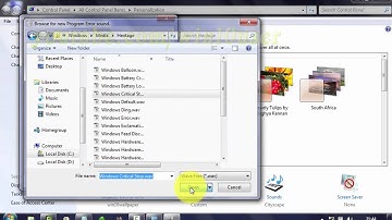 Windows 7 Tips : How to add Program Error Sound (Program Events)