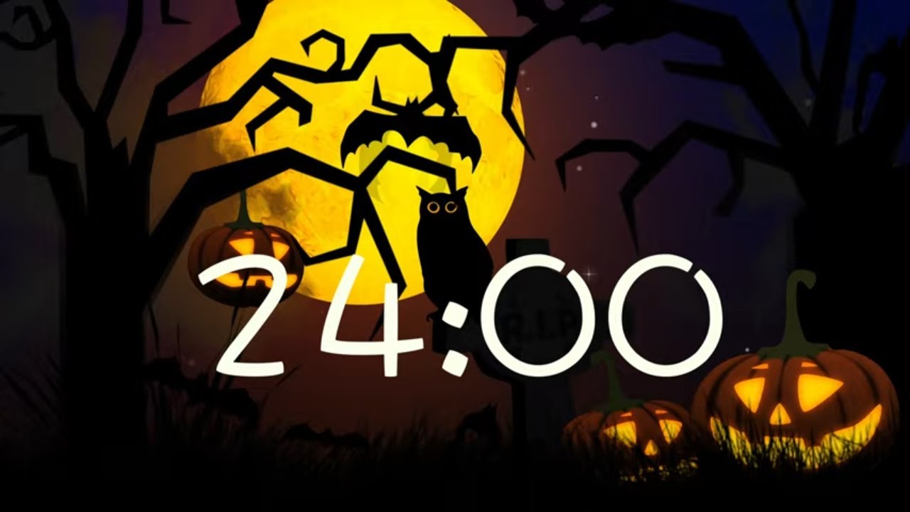 24 Minute Spooky Halloween Timer #halloweenambience #halloweenmusic # ...