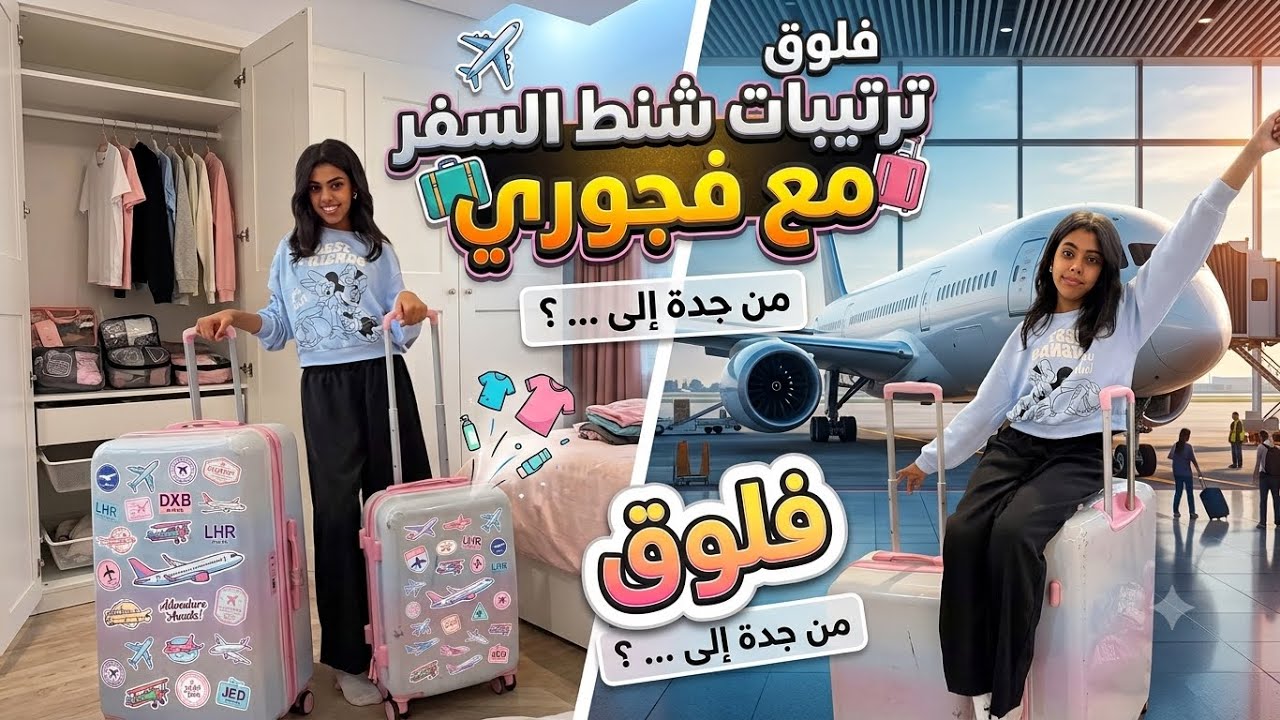 فلوق تجهيزات شنط السفر ومشتريات السفر مع فجوري🤩✈️لاتنسوا اللايك والاشتراك 🤍❤️