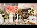 High end dollar tree and thrifted farmhouse Valentine’s Day home decor