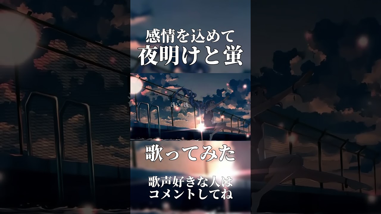 感情を込めて「夜明けと蛍」歌ってみた #歌ってみた#夜明けと蛍