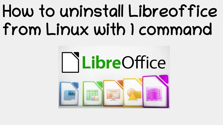 how to uninstall libreoffice from Ubuntu Linux with 1 command