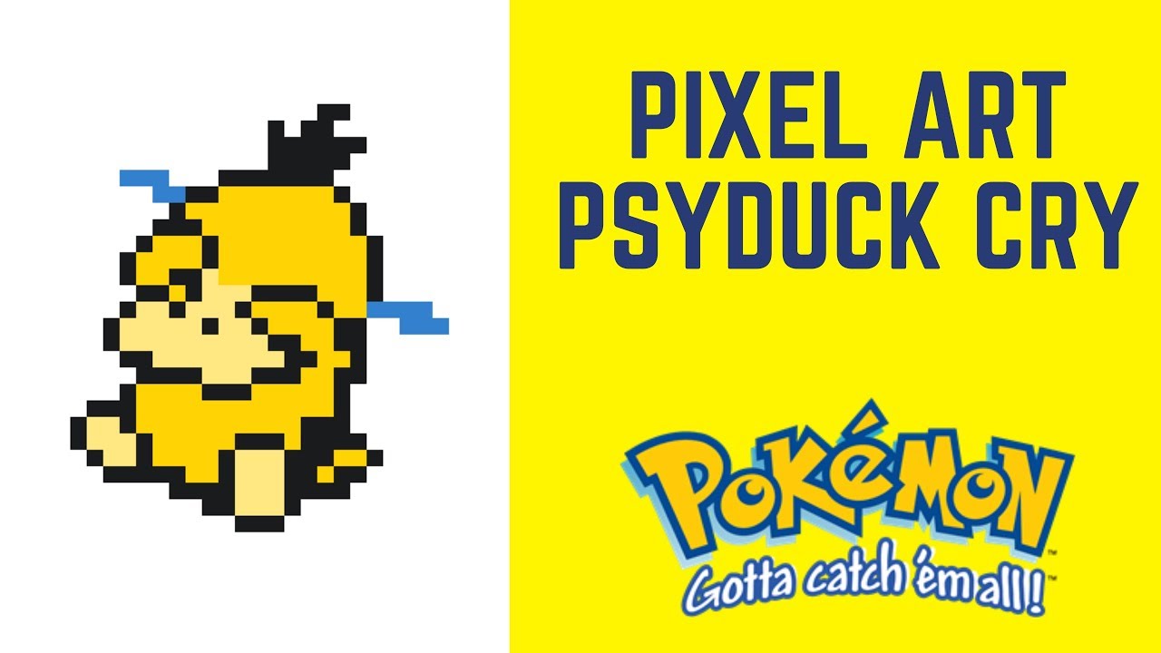 Pokemon How To Draw Pixel Art Crying Psyduck #pixelart (POKEMON #054 ...