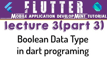 Dart programming tutorial | Boolean in Dart Lec#3 part 3| Urdu/Hindi tutorial