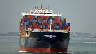 Container Ship《CMA CGM ATTILA》Passing  the Tsing Ma Bridge in HK 20260914_C0012