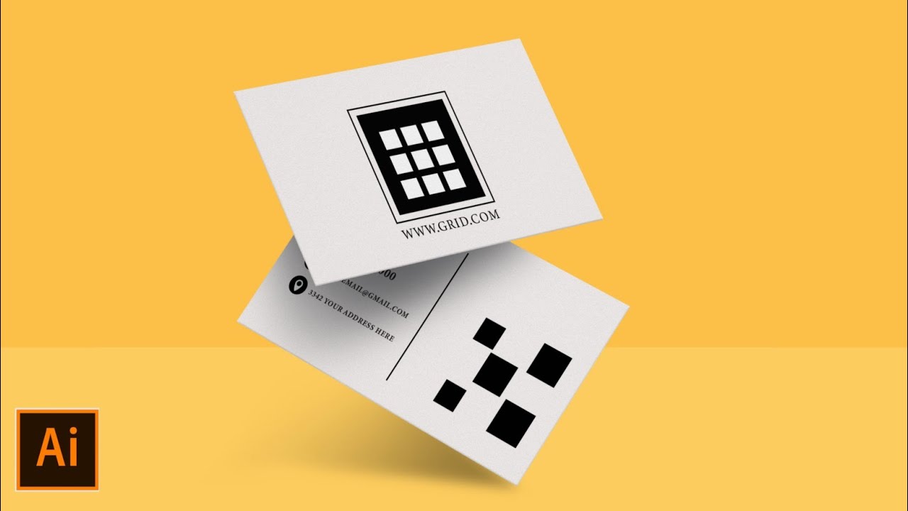 Clean business card design in adobe illustrator | minimalist design