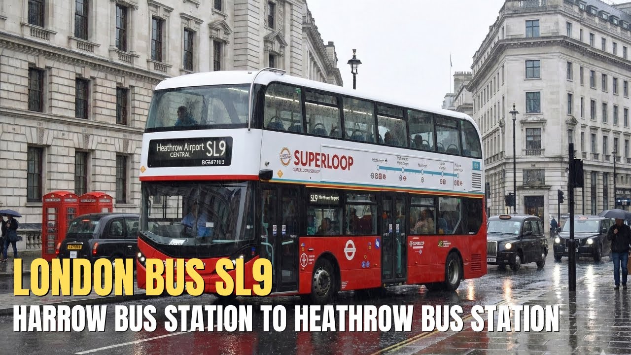 I Took the Superloop SL9 Bus from Harrow Bus Station to Heathrow Bus Station🚌