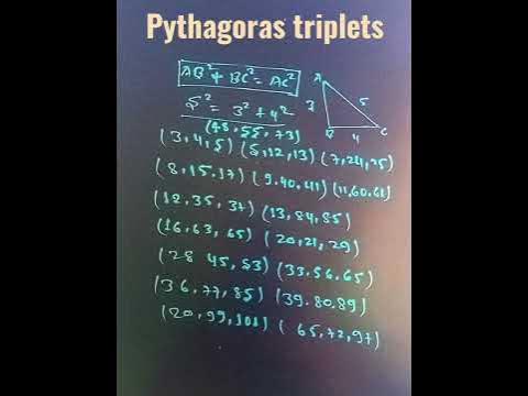 PYTHAGORAS TRIPLETS #ssc #maths #shorts #ssc #tricks - YouTube