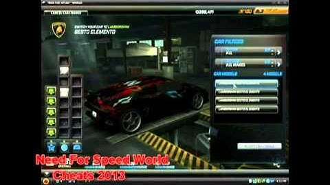 Need for speed world cheats 2013