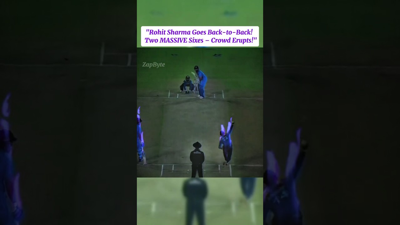 "Rohit Sharma Goes Back-to-Back! Two MASSIVE Sixes – Crowd Erupts!" 