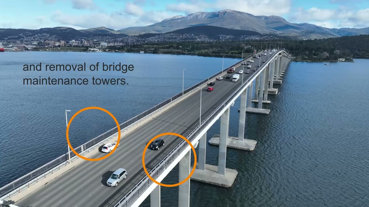 Tasman Bridge pathways October 2025 update