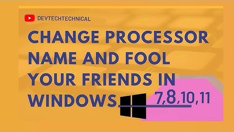How to change processor name in windows 7,8,10,11#windows #viral #educational #windowstricks