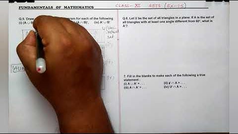 sets exercise 1.5 I Class 11 Ex 1.5 Q5, Q6,Q7 | Chapter 1 Sets NCERT Maths I sets ex 1.5 class 11