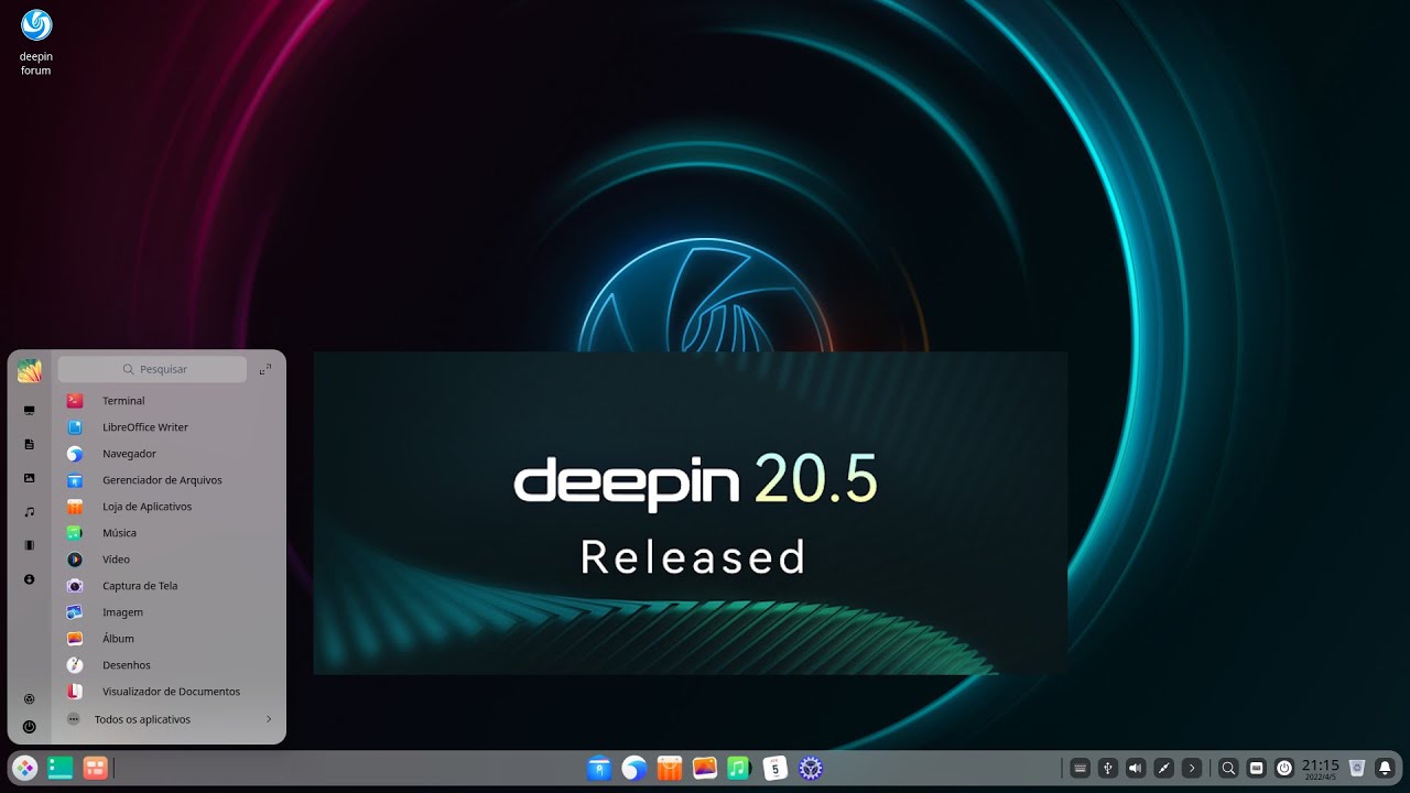 Linux Deepin 20.5 já está disponível - YouTube