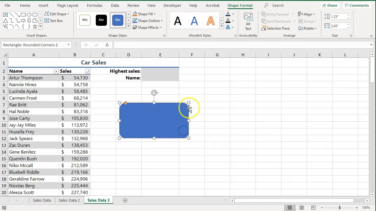 Assign A Macro To A Shape Or Button In Ms Excel Youtube