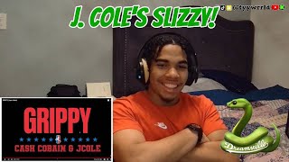 I DIDN'T SEE THIS COMING! CASH COBAIN, J. COLE - GRIPPY (Lyric Video) REACTION!