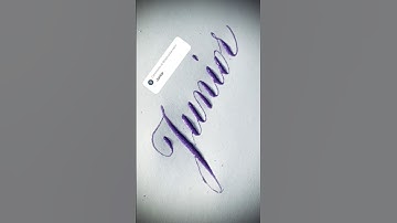 Copperplate calligraphy, tutorial: how I write your name #junior