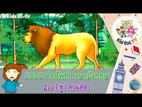 1000 คำศัพท์ภาษาอังกฤษ 🦓🦒🦍🦊🐯🦁 สวนสัตว์  #เรียนภาษาอังกฤษ