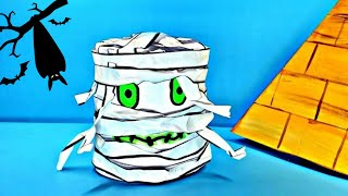 👻 How to make a GHOST OF THE MUMMY ON HALLOWEEN with your own hands from A4 paper