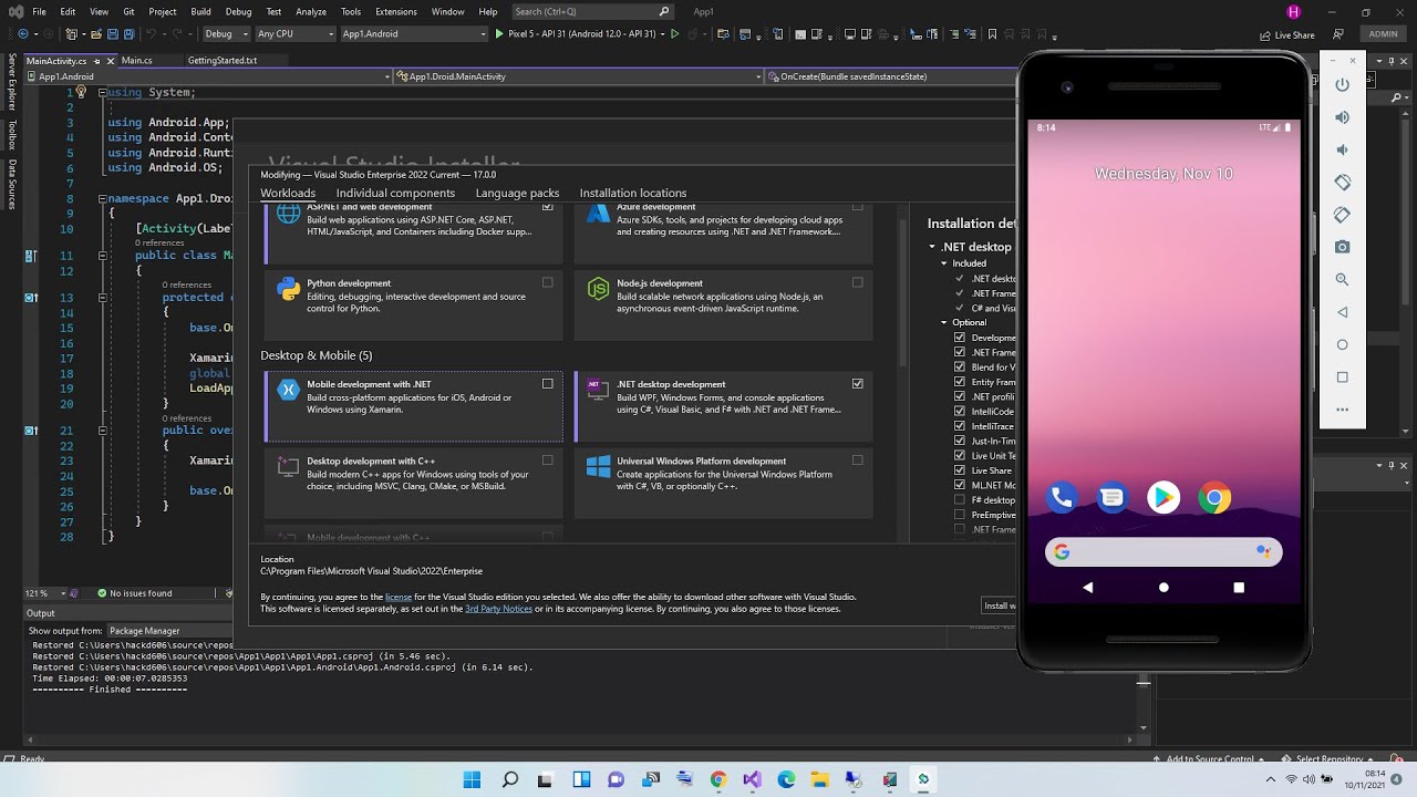 Tutustu 81+ imagen visual studio for mobile application development