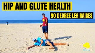 Beach Volleyball Exercises | Strengthen Hips and Glutes | Side Lying 90 Degree Straight Leg