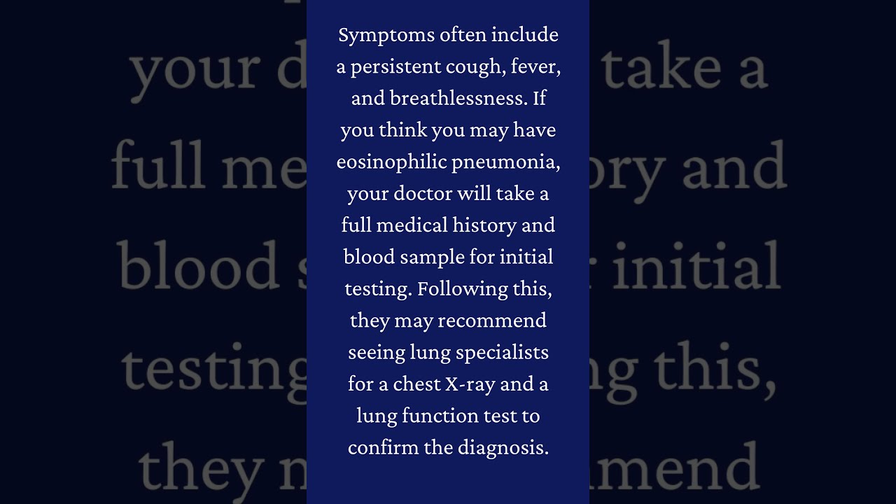 What Is Eosinophilic Pneumonia Shorts