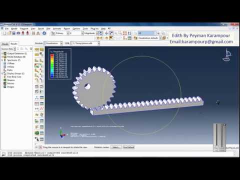 Simulation Rack and pinion in Abaqus - YouTube