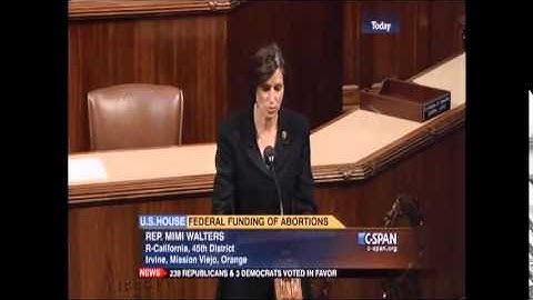 1/22/15 Rep. Mimi Walters on No Taxpayer Funding for Abortion Act