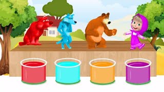 Learn Colors With Masha 10 | تعليم الألوان للأطفال بالانجليزية مع ماشا