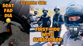 Subscriber k sath ride pe bike ki seat fat gya  | Aapni Scrambler ki nuksaan khatam nhi ho ra