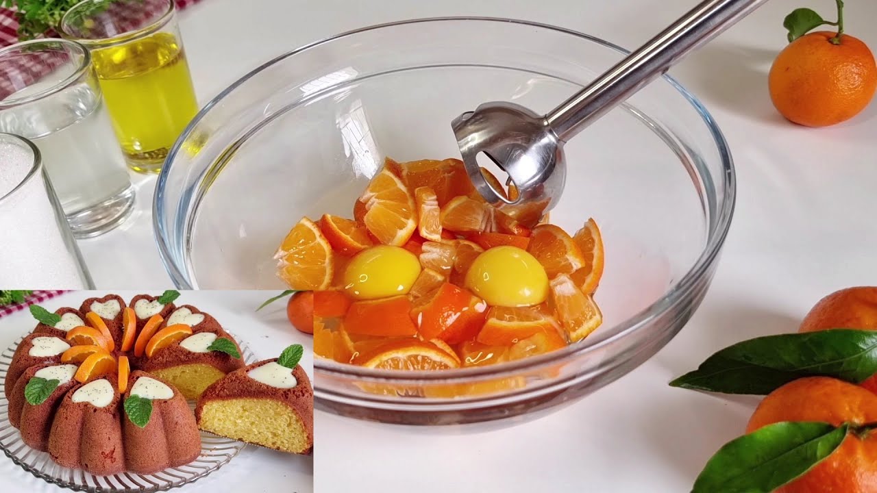 الى عندك جوج بيضات وحبتين مندرين⁉️حضري بيهم ألذ وصفة للكوتي بدون حليب أو ياغورت😱كيكة المندرين بالماء