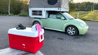 Car Camping w/ DIY Swamp Cooler  Will it Work?