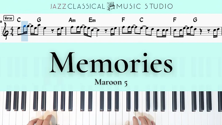 Memories - Maroon 5  | Piano Tutorial (EASY) | WITH Music Sheet | JCMS