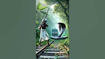 “Indian Farmer vs Python – Train Rescue Story!”#ai #train #aishorts #farmer