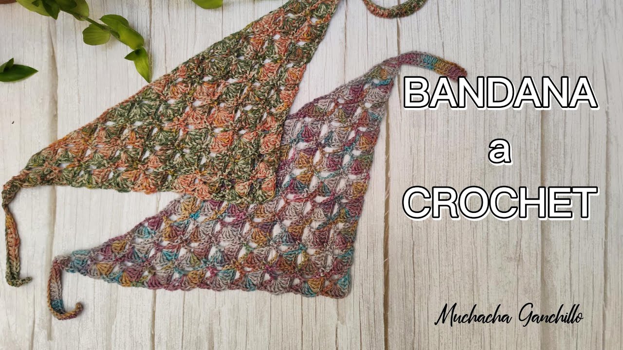 Bandana Abanicos a Crochet 🪭 Chal - Pañuelo - Paso a Paso