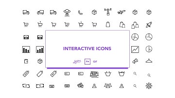Interactive E-commerce Icons