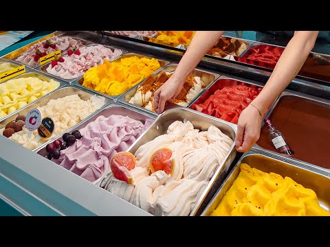 Видео: 60% фруктов! Французское мороженое ручной работы (манго, виски, клубника) - Тайваньская кухня