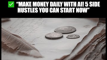 Make Money Daily with AI! 5 Side Hustles You Can Start NOW