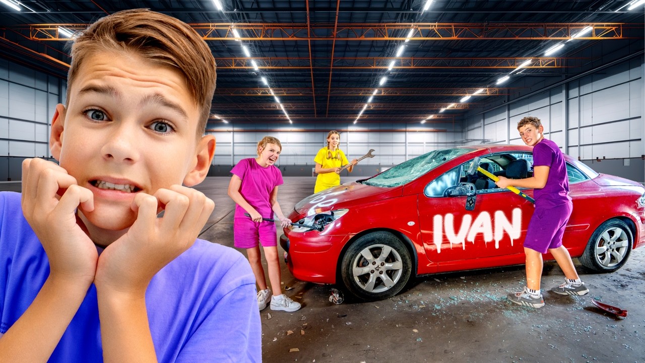 Нереальный челлендж с разрушением! Мы разбили настоящую машину!!! 🚗💥🏗️