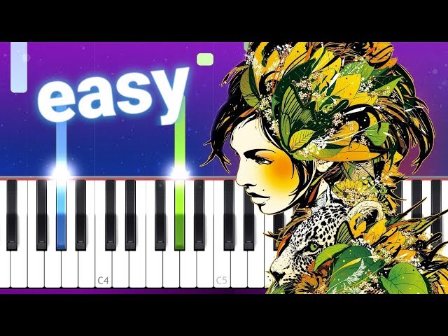 DJ Okawari - Flower Dance (100% EASY PIANO TUTORIAL) class=