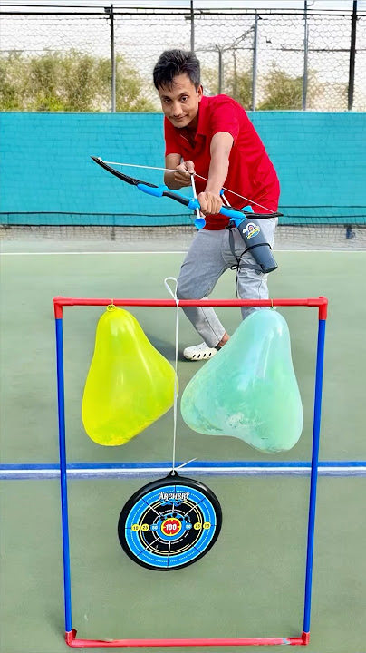 Bow and arrows set unboxing with outdoor play