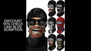 Cycling Mask Full Face Motorcycle Sun Protection Helmet Lining Summer Breathable, Skull Halloween Me
