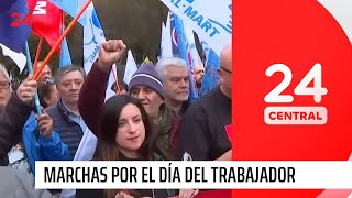 Así se desarrollan las marchas en Santiago por el Día del Trabajador