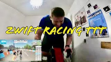 My first TTT race on Zwift