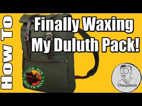 I'm Finally Waxing  My Duluth Pack..  Simple, Easy, HowTo