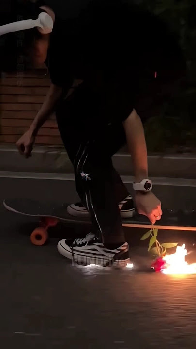 Burning rose |Skating|fire #fire #shorts #ytshorts #goodthing #diy
