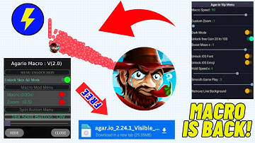 Agario Macro + Zoom Xelahot Back! with No Lag Mod Menu for iOS and Android