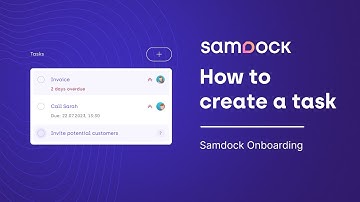 How to create tasks in Samdock CRM I Onboarding #shorts