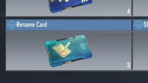 Everyone with a Rename Card in CODM now !