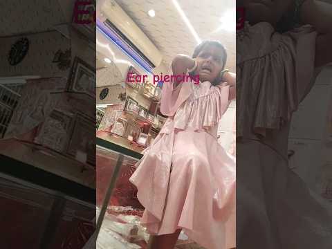 Ear piercing| 😂 subscribe pls